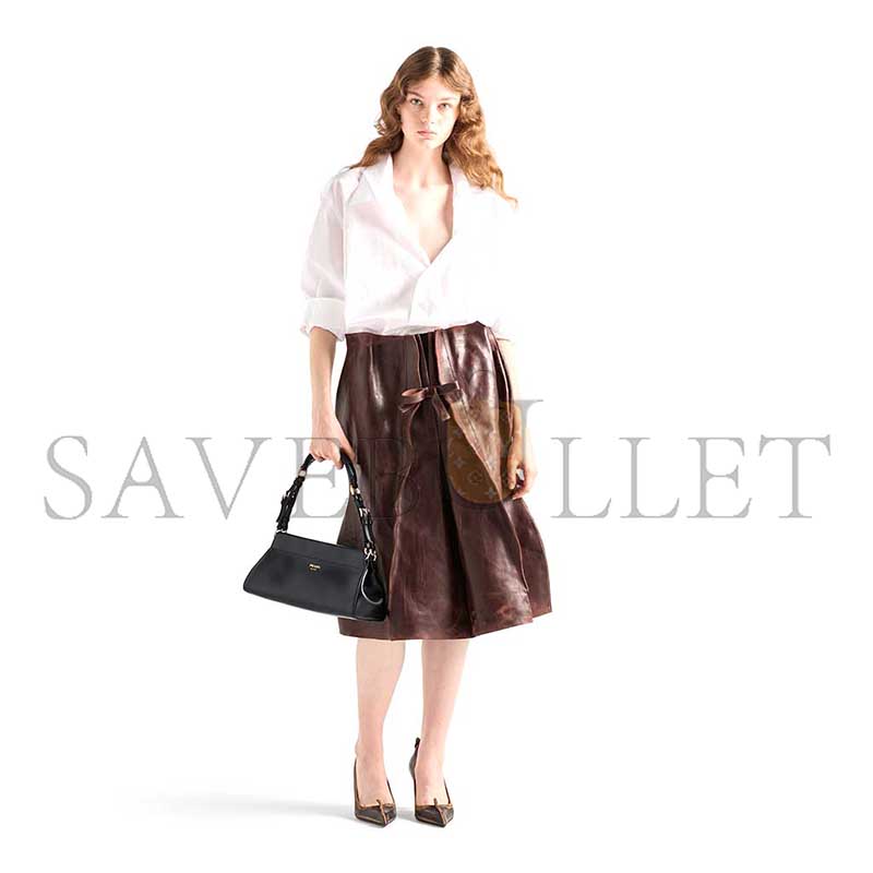 PRADA ENCHAÎNÉ MEDIUM LEATHER BAG 1BC262 (32.5*15.5*11cm)